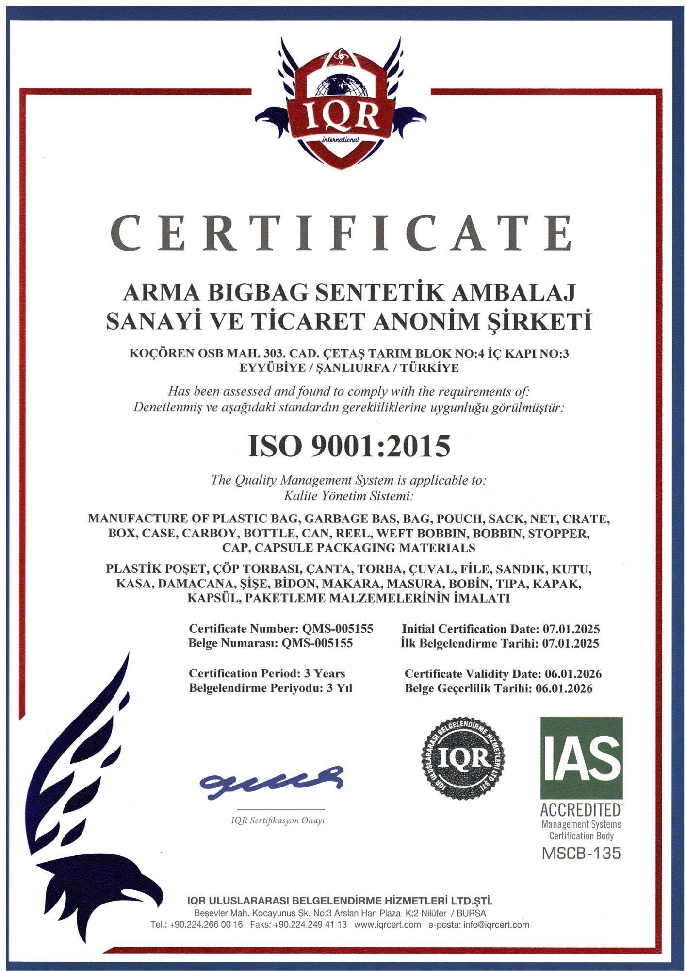 /Hypoallergenic Sertifika